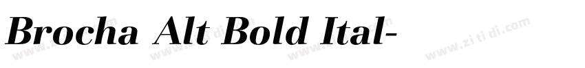 Brocha Alt Bold Ital字体转换